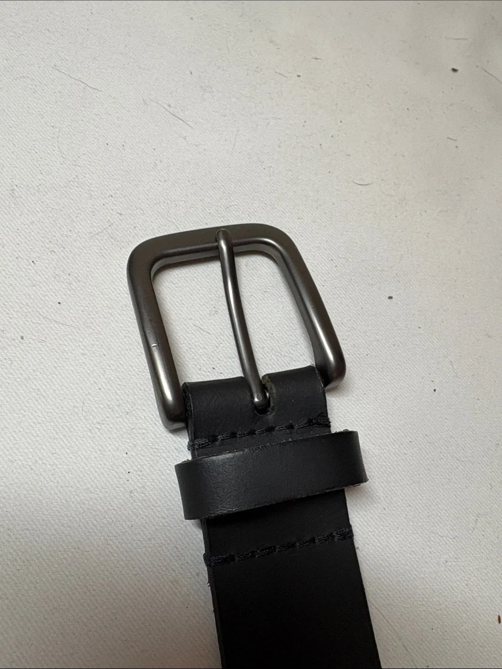Timberland Matte Black Leather Belt Size 42